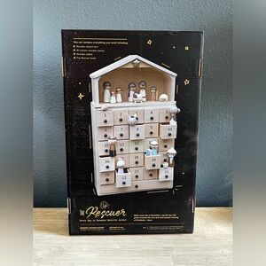 NIB!!!! The Rescuer - Wooden Nativity Advent Calendar
